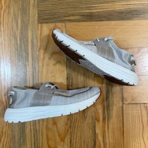 Hey Dude Wally Knit Beige Taupe Lightweight Casual Comfort Slip On Shoes Women 7